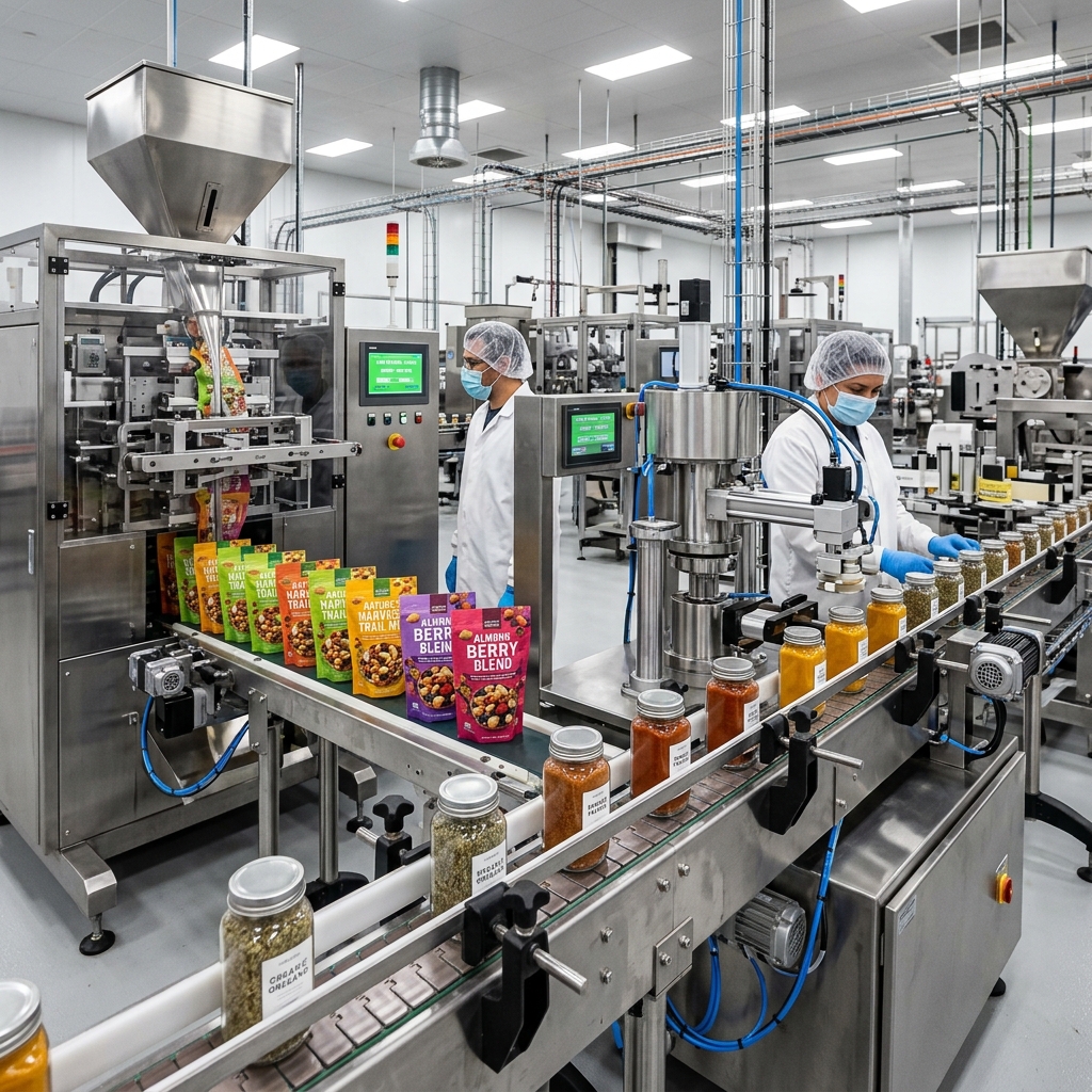 Automated Food Packaging Line Machinery